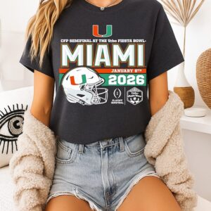Miami Hurricanes Football Cfp Semifinal At The Vrbo Fiesta Bowl 2026 T-Shirt