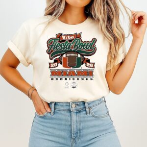 Miami Hurricanes Football Vrbo Fiesta Bowl 2026 T-Shirt