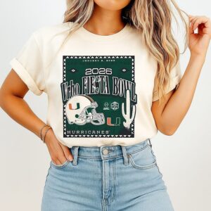 Miami Hurricanes Helmet Cfp Semifinal At The Vrbo Fiesta Bowl 2026 T-Shirt
