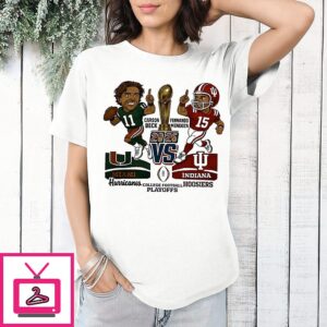Miami Hurricanes Vs Indiana Hoosiers Cfp National Championship 2026 Trophy T-Shirt