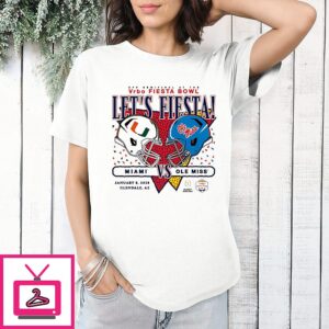 Miami Vs Ole Miss 2026 Fiesta Bowl Helmets T-Shirt