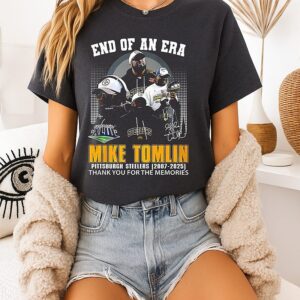 Mike Tomlin End Of An Era Thank You For The Memories Signature T-Shirt