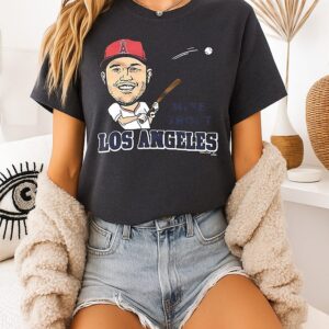 Mike Trout La Angels Baseball Caricatures T-Shirt