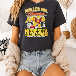 Minnesota Golden Gophers Rate Bowl Champions 2025 Mascot T-Shirt