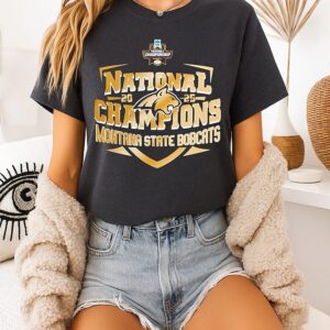 Montana State Bobcats 2025 NCAA Fcs Football National Champions Logo T-Shirt