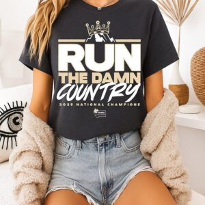 Montana State Bobcats 2025 National Champions Run The Damn Country T-Shirt