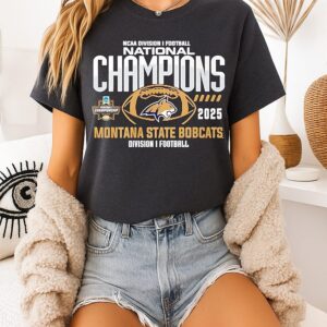 NCAA Division I Football National Champions Montana State Bobcats ’25 Logo T-Shirt