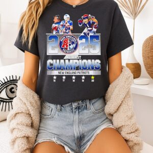 New England Patriots 2025 Afc East Division Champions 5 Time ’16 ’17 ’18 ’19 ’25 T-Shirt