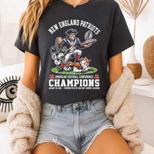 New England Patriots Beat Denver Broncos Afc Champions 2026 Mascot T-Shirt