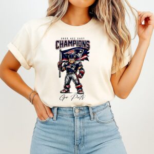 New England Patriots NFL 2025 Afc East Champions Mascot T-Shirt