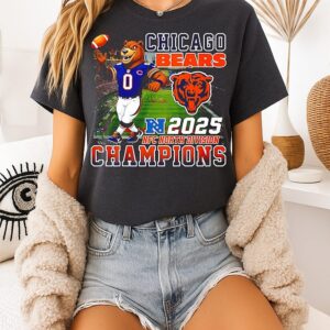 Nfc North Division Champions 2025 Chicago Bears Mascot Stadium T-Shirt