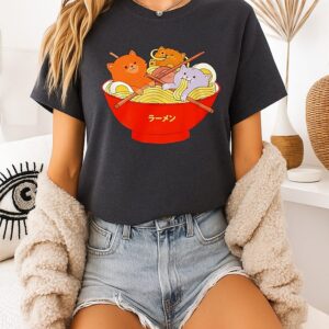 Noodles Ramen Japanese Kawaii Cat T-Shirt