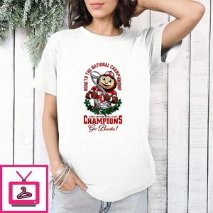 Ohio State Buckeyes NCAA Cotton Bowl Game Champions 2026 Mascot T-Shirt