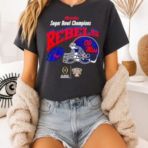Ole Miss Rebels NCAA Sugar Bowl Champions 2026 Helmet T-Shirt