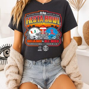 Ole Miss Rebels Vs Miami Hurricanes Vrbo Fiesta Bowl 2026 T-Shirt