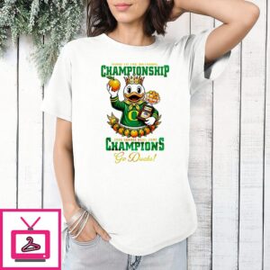 Oregon Ducks NCAA Orange Bowl Game Champions 2026 Mascot T-Shirt