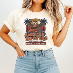 Owl American Hooters Restaurant And Bar Good Food Good Times T-Shirt