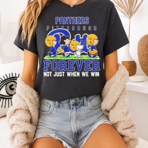 Peanuts X Pitt Panthers NCAA Forever Not Just When We Win Football Lover T-Shirt