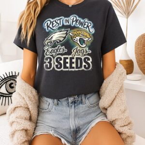 Philadelphia Eagles And Jacksonville Jaguars Rest In Power 3 Seeds T-Shirt