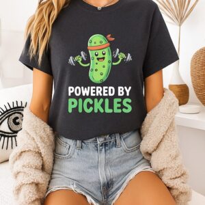 Pickle Weightlifting Powered By Pickles Motivation Gym T-Shirt
