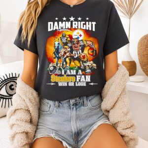 Pittsburgh Steeler Damn Right I Am A Steelers Fan Win Or Lose T-Shirt
