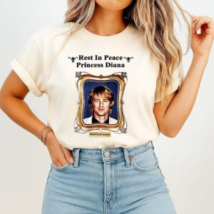 Rest In Peace Princess Diana Owen Wilson Portrait T-Shirt