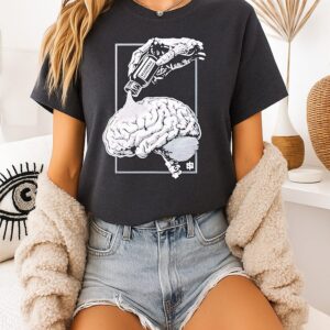 Seasonal Depression Skeletal Hand Brain T-Shirt