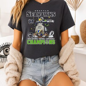 Seattle Seahawks 2025 National Football Conference Champions Mascot T-Shirt