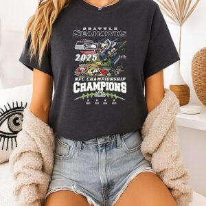 Seattle Seahawks 2025 Nfc Championship Mascot T-Shirt