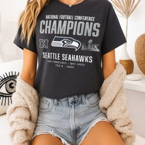Seattle Seahawks 2026 Nfc Champions Team Nation T-Shirt