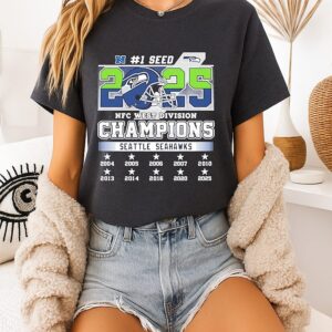 Seattle Seahawks Football Nfc West Champions 2025 No One Seed T-Shirt