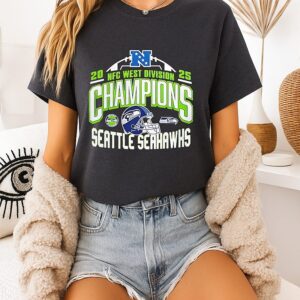 Seattle Seahawks Nfc West Champions 2025 Helmet T-Shirt