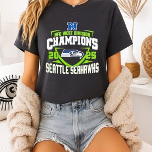 Seattle Seahawks Nfc West Champions ’25 Logo T-Shirt