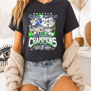 Seattle Seahawks Nfc West Division Champions All Team Signatures T-Shirt