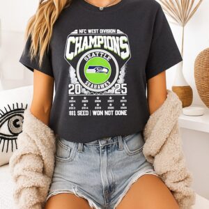 Seattle Seahawks Nfc West Division Champions No 1 Seed Won Not Done T-Shirt