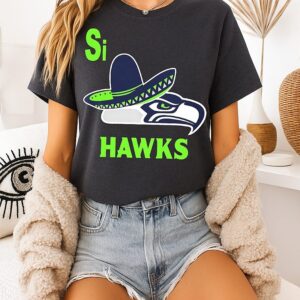 Seattle Seahawks Si Hawks Logo Parody T-Shirt