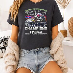 Seattle Seahawks Super Bowl Lx 2026 Nfc Champions T-Shirt