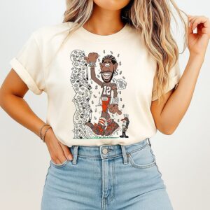 Shedeur Sanders Cleveland Browns Caricature T-Shirt