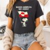 Snoopy Make America Go Away Greenland Flag T-Shirt