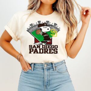 Snoopy San Diego Padres Stadium Cartoon T-Shirt