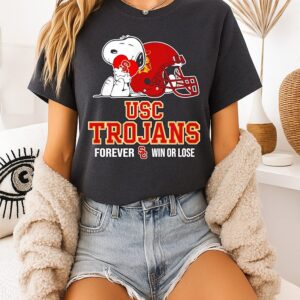 Snoppy Usc Trojans Forever Win Or Lose T-Shirt