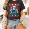 Son Goku Super Saiyan Blue Wearing Santa Hat Ugly Christmas T-Shirt