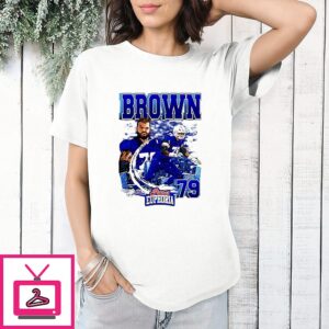 Spencer Brown Buffalo Bills Ice Player Collage T-Shirt