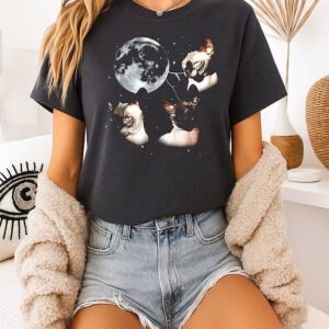 Sphynx Cat And Moon Egyptian Cat Graphic T-Shirt