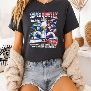 Super Bowl Lx Seattle Seahawks Vs New England Patriots 2026 Mascot T-Shirt