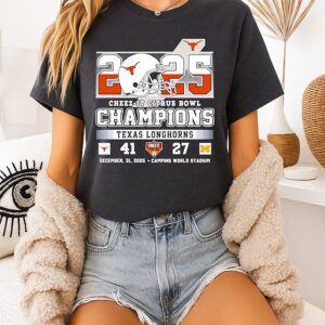 Texas Longhorns 2025 Cheez-It Citrus Bowl Champions 71-27 Score T-Shirt