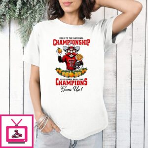 Texas Tech Red Raiders NCAA Orange Bowl Game Champions 2026 Mascot T-Shirt