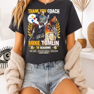Thank You Coach Mike Tomlin 19 Seasons T-Shirt