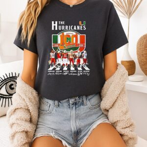 The Miami Hurricanes 100 Seasons 1929 2026 Signatures T-Shirt