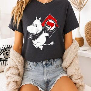 Tom Morello Antifa Moomin Anti Fascist Cartoon T-Shirt